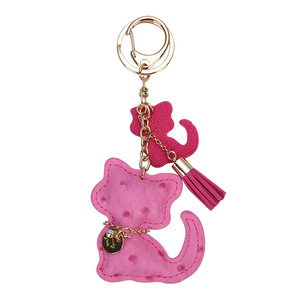 Porte-clés créatif coloré en forme de chaton de dessin animé, pendentif de sac en cuir <span class=keywords><strong>Maneki</strong></span> <span class=keywords><strong>Neko</strong></span>, porte-clés cadeau pour clés de voiture - Product Image 5
