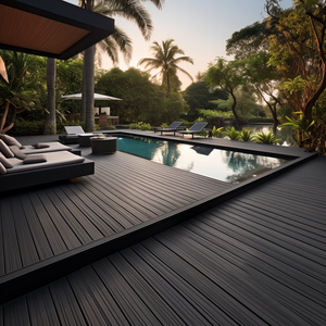 <span class=keywords><strong>Piastrelle</strong></span> per Pavimentazione Esterna in WPC Durevole, Impermeabili e Antiscivolo, Composte in Legno e Plastica per Giardino, Piscina e Terrazza - Product Image 1