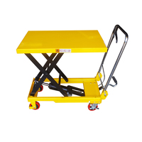 Chariot élévateur à ciseaux hydraulique de 150 kg avec 4 roues |   Chariot à levage manuel pour entrepôt et atelier