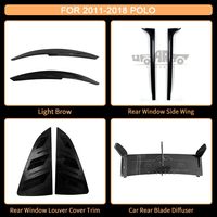 Pièces automobiles, volet arrière en plastique ABS, fibre de carbone, pour VW Polo MK5 2011 2012 2013 2014 2015 2017 2018