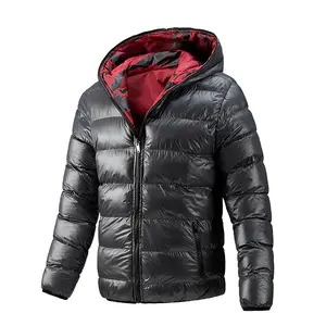 Winter men double-sided wear new cotton clothes fashion warm hooded coat menswear trend