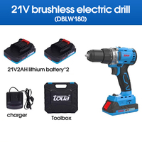 Toua DBLD180 21V perceuses sans balais machine électrique Perceuses automatiques outils de menuiserie