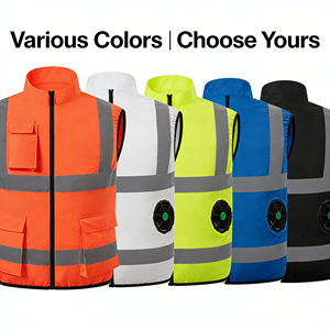 <span class=keywords><strong>Chaleco</strong></span> Reflectante de Alta Visibilidad y Seguridad con Dos Ventiladores de Enfriamiento, <span class=keywords><strong>Chaleco</strong></span> de Trabajo con Aire Acondicionado y Alimentación USB para Construcción - Product Image 6