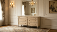 Commode personnalisable à 6 tiroirs en chêne massif, style européen moderne de luxe, avec double tiroir, meuble de rangement pour chambre à coucher, commode d'appoint