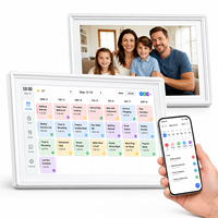 Tableau d'organisation familiale numérique intelligent 15,6 pouces avec Wi-Fi et calendrier, la meilleure alternative au fenêtre panoramique, compatible avec l'application Whale Framely et Google/Outlook/iCloud