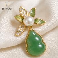 Nouvelles boucles d'oreilles clous en perles d'eau douce naturelles de style chinois, design gourde en jade blanc, argent 925, pour femmes