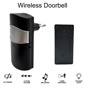 38 melodieën draadloze deurbel lange afstand 200 m op batterijen werkende plug-in ontvanger voor huis, appartement, kantoor, commercieel gebruik - Product Image 5
