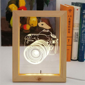 Marco de movimiento lento LED, lámpara óptica 3D de ilusión, escultura, marco de fotos de movimiento lento, luces nocturnas, marco de tiempo, decoración de mesa - Product Image 6