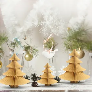 Holiday Decor With A Set Of 3 DIY Paper Christmas Tree Ornaments Seasonal Window Displays Festive Party Supplies