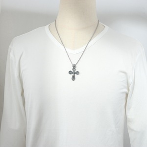 yunnique Stainless Steel <b>Cross</b> Pendant Necklace Unisex Gothic Religious Jewelry For Men And Women Fashion Statement Piece - Product Image 3