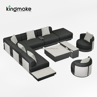 Ensemble de canapés de jardin modernes de luxe pour hôtel-resort, mobilier d'extérieur en aluminium, canapé de patio, mobilier de jardin pour hôtel