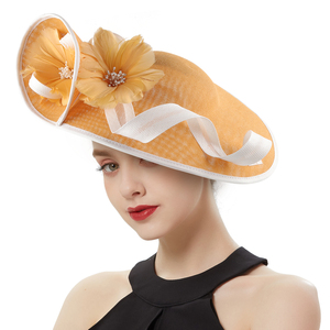 Perfect Wedding Hat High Quality Unique Derby Sinamay Hats Fashion Church Hats Deluxe Premium Bride <strong>Fascinators</strong> for Women Ladies - Product Image 6