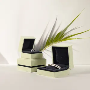 Fabrik Großhandel Kunstleder-Schmuck-Set Luxus-Schmuck Geschenkverpackungsbox für Halskette Armband Ring