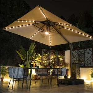 [Único en el Mercado] Sombrilla de Jardín con Diseño Innovador de Doble Varilla Diagonal, 3.5x3.5 3x4m, con Luz Solar y Puerto USB, ZUOAN P - Product Image 4