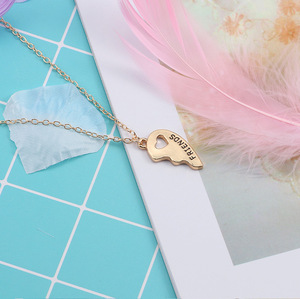 Modische Beste Freunde Honig-Liebe Paar-Anhänger Halskette 2-teiliges Set Kette Choker Gebrochenes Herz BFF Gute Freundschaft Schmuck Geschenk - Product Image 3