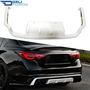 สำหรับ2014-2020 Infiniti V37 Q50เส้นขอบฟ้า400R bitz R-Concept สไตล์ไฟเบอร์กลาสไฟเบอร์กลาสกันชนหลังชุดตัวเครื่องกระจายขอบ - Product Image 1