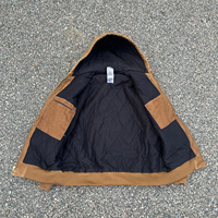 Blouson de travail rétro vintage OEM personnalisé pour homme, style charpentier Detroit, en toile de canard, avec fermeture éclair, pour l'hiver, 500 GSM, avec capuche