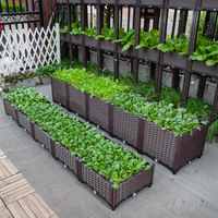 Pot de fleurs décoratif en plastique PP léger et durable, respectueux de l'environnement, pour jardin domestique et potager