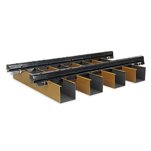 Techo Falso <span class=keywords><strong>de</strong></span> Diseño con Tubos <span class=keywords><strong>en</strong></span> Forma <span class=keywords><strong>de</strong></span> U para Exteriores, Color <span class=keywords><strong>Madera</strong></span> Metálica, Listones <span class=keywords><strong>de</strong></span> Aluminio - Product Image 1