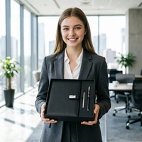 Coffret Cadeau d'Affaires Classique Haut de Gamme Personnalisable avec Logo : Clé USB, Haut-parleur, Stylo, Chargeur de Batterie, Parapluie, Boîte Cadeau – Fête des Pères