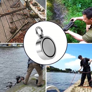 3600lbs Force de traction puissante Double face Aimants de pêche à <span class=keywords><strong>360</strong></span> degrés <span class=keywords><strong>Aimant</strong></span> puissant en néodyme N52 - Product Image 5