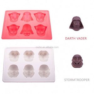 Ensemble de 6 moules à glaçons en silicone de haute qualité personnalisés Vader/X-WING/Han Solo/Falcon/Storm Trooper/R2-D2 - Product Image 6