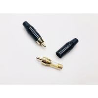 Conector macho RCA de Audio y vídeo DIY de alta calidad, pines OFC chapados en oro, Cable de Audio y vídeo con adaptador de soldadura
