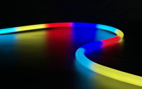 Bande LED néon flexible et pliable BERIXDEEP RGBIC incurvée 16 points d'éclairage supérieur 24V étanche adressable pour extérieur