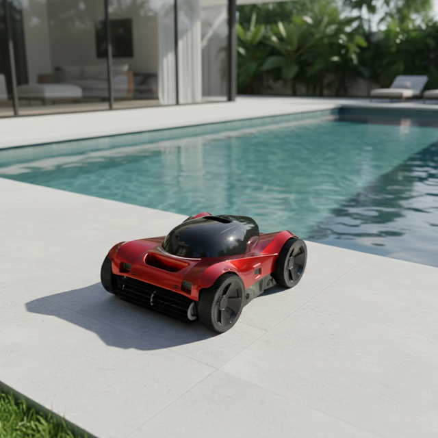 Cordless AI Pool Cleaner Automatic Clambing Wall Robotic Swimming Clean Water Surface Ultrasonic Underwater Robot Vacuum