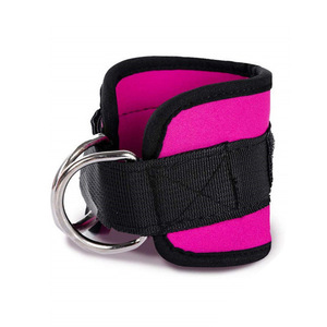 Kablo makineleri için çift d-ring neopren yastıklı ayak bileği sapanlar güvenlik egzersiz manşetleri ile spor egzersiz Fitness ekipmanları - Product Image 6