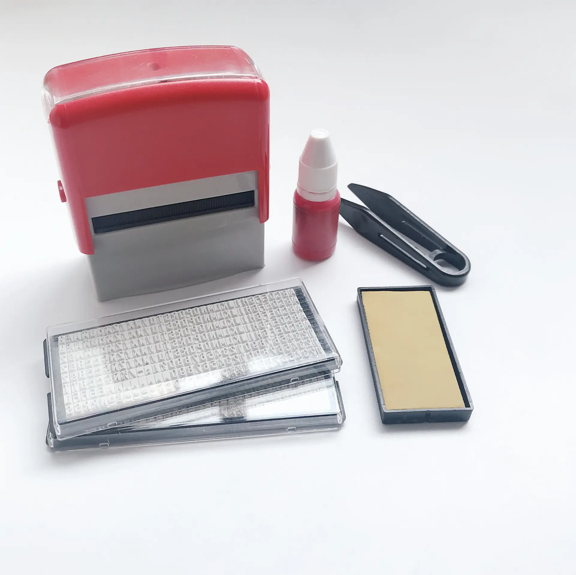 DIY Business Name Adresse Stempel Selbst färbend Do It Yourself Stamp Kit