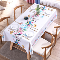 Nappe en plastique imperméable et résistante à l'huile |   Nappe de table lavable style nordique, facile à nettoyer |   Antidérapant, résistant à la chaleur, anti-poussière