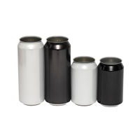 Vente en Gros de Boîtes Vides en Aluminium Métal Recyclables de 200ml, 250ml, 330ml, 500ml, Vierges et Non Imprimées, pour Boissons, Bières et Boissons Énergisantes, avec Couvercles