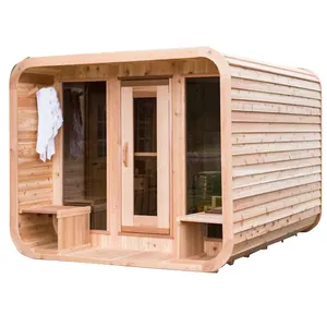 Hiện Đại 6-Người Gỗ Tuyết Tùng Nhà Tắm Hơi <span class=keywords><strong>Dome</strong></span> Thiết Kế Chức Năng Chống Thấm Nước 9KW Bếp Sưởi Ấm Hơi Nước Ướt Bảng Điều Khiển Phụ Kiện - Product Image 1