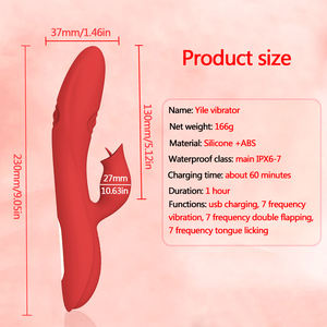 Hot Sale Double Flapping Vibrador Dildo 7 Freqüência G-Point Massager com Recurso de Lamber a Língua Masturbação Feminina Sex Toys - Product Image 6