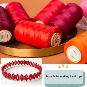 Fascia alta 0.8mm <span class=keywords><strong>100</strong></span>% poliestere linea di cera piatta vendita a caldo intrecciata a mano filo ricco di cera per maglieria - Product Image 3