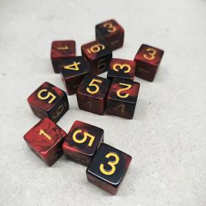 Dados de Plástico Negro a Precio de Fábrica, Juego de Dados Acrílicos de 18 mm con Esquinas Redondeadas - Product Image 5