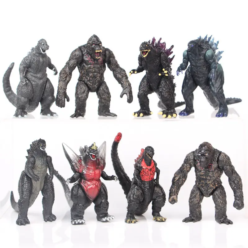 8 pieces/set of King Kongs space red lotus millennium star original monster Figure doll car ornaments