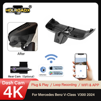 Caméra de tableau de bord Holroadx avant 4K/arrière 1080P pour Mercedes-Benz Classe V V260/300 EQV Vito, surveillance de stationnement 24h/24, contrôle par application, WiFi