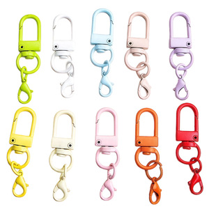 Rotating U Shaped Lobster Clasp 50 Mm Zinc Alloy Keychain Hardware Accessory For Doll Bag DIY - Product Image 4