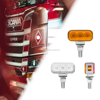 Schwerlast-LKW LED-Licht Gelb/Rot Positionsleuchte 1,5 Zoll Mini Doppelseitige Rechteckige Leuchte mit Reflektor LEDs 20 Dioden