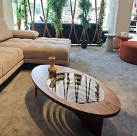 Table à thé originale en bois massif, pour salon, maison, créative