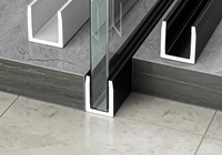 Perfil de Aluminio en U, Tira de Protección Decorativa para Bordes de Azulejos de Vidrio, para Pisos de Apartamentos Modernos, Hoteles y Hogares