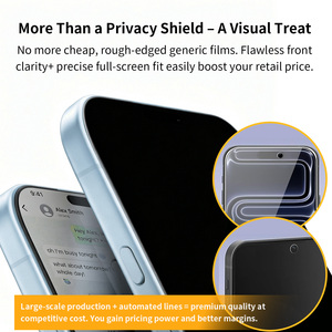Protection d'écran en verre trempé anti-espionnage personnalisée OEM d'usine avec impression sur soie pour iPhone 18 Pro Max, couverture intégrale, dureté 9H - Product Image 2