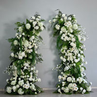 L72 Monet Style Soie Faux Corne Arches Floral Verdure Fond Arrangement Décoration Artificielle Mariage Arche Fleurs à Vendre