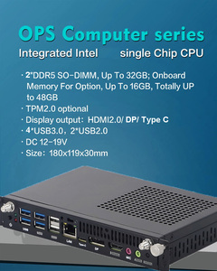 INYUDA 80pin M14U intel Ultra5 125H 14 cœurs 18 fils 18 Mo cache DDR5 16G 512G <span class=keywords><strong>black</strong></span> <span class=keywords><strong>ops</strong></span> mini <span class=keywords><strong>pc</strong></span> pour ordinateur à panneau interactif - Product Image 6