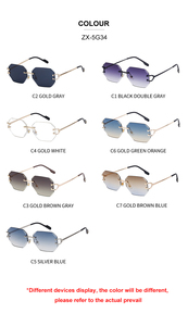 Lunettes de soleil de créateur <span class=keywords><strong>fantaisie</strong></span> sans monture Partagas, verres taillés diamant, protection UV400, pour hommes et femmes - Product Image 5