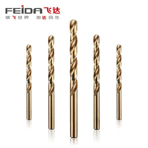 Foret hélicoïdal Feida à tige droite plaqué cobalt pour perçage de métaux, plusieurs tailles - Product Image 1