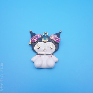 Colgante de Aleación de Zinc con Diseño de Muñeca de Dibujos Animados Sanrio, Bisel Dorado, Joyería de Regalo - Product Image 2