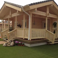 Maison en bois de luxe moderne, cabane en bois pour jardin, maisons préfabriquées avec garantie d'un an
